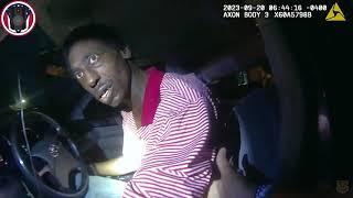 Man arrested after dragging cop in stolen car