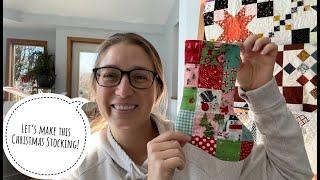 How to Make a Christmas stocking, quilted christmas stocking tutorial