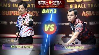 KO PING CHUNG VS CARLO BIADO | DAY 3 | 2024 CPBA 9-BALL TEAMS INVITATIONAL ASIA SUPREMACY