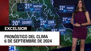 Clima para hoy 6 de septiembre de 2024