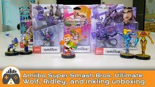 [Amiibo] Ridley, Inkling Girl, and Wolf - Unboxing and comparison