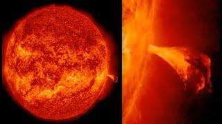 100,000 mile high tower of plasma ERUPTS from the sun! Did you feel the effects?