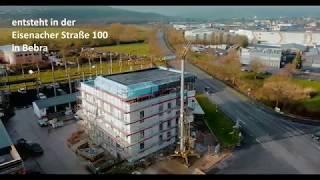 Überflug der neuen ISIHOME Firmengebäude E100 in Bebra