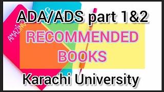 BOOKS FOR ADA ADS ADC PART 1&2 KARACHI UNIVERSITY