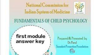 Fundamentals of child psychology #electivecourse#first #answerkey#electivesubject#electivecourse