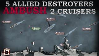 5 Destroyers ambush Italian Cruisers: Battle of Cape Spada, 1940 (Documentary)