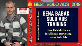 Gena Babak Solo Ads Training: how to make money with Solo Ads in 2019