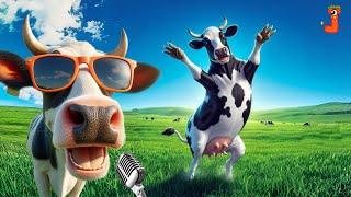 FUNNY COW DANCE FOR 11 MINUTES│ Cow Song & Cow Videos 2024 | Cow music | funny dancing cow | gay moo