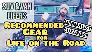 Recommended Gear for SUV & Van Dwellers, “Luxuries” for the Minimalist on the Road #suvlife #vanlife