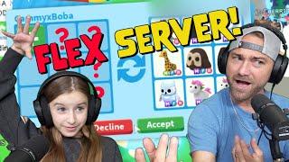 Cammy and Mike Trade in Flex Server! Round 2 Showdown in Roblox Adopt Me.