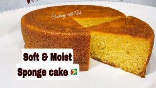 Guyanese Light & Fluffy Sponge Cake #spongecake #christmasrecipe #holidaycake