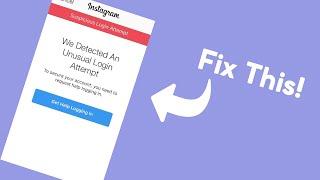 How to Fix Suspicious Login Attempt on Instagram
