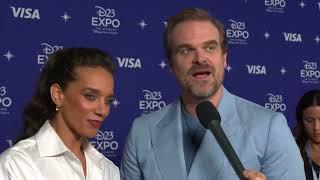 2022 D23 Expo Hannah John Kamen and David Harbour Interview on 'Thunderbolts'