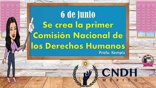 6 de junio: Primer Comisión Nacional de los Derechos Humanos