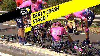 Early Crash  - Stage 7 - Tour de France 2019