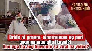 Bride at groom, sinermunan ng pari bago pa man sila ikasal?! | Kapuso Mo, Jessica Soho