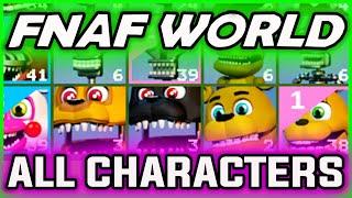 FNAF World ALL CHARACTERS | How to Guide & Showcase | FNAF World Gameplay All Characters