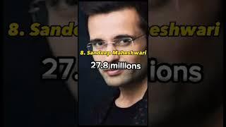 top 10 youtubers with most subscriber in India.#divyanshu #facts #trending #viral #trend