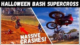 BIG CRASHES & BIG WHIPS! Lake Sugar Tree Halloween Bash SX Part 1 (Practice & Heat Races)