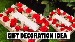 Gift decoration idea /flowers and chocolates  /KRAFT AREA