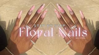 Floral nails WITHOUT having to draw them! + Unboxing MelodySusie Fleurwee Gel | gel x nails tutorial