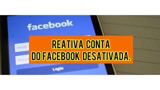 REATIVAR CONTA DO FACEBOOK DESATIVADA PELO CELULAR 2020