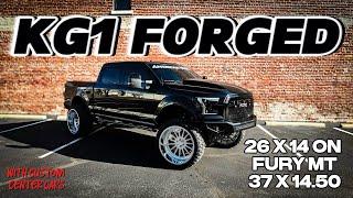 2017 lifted F150 4x4 on 8” Ford FTS lift kit gets new KG1 Forged wheels with 37 x 14.50 Fury tires