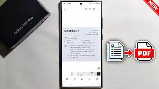 Samsung Galaxy S24 /S24+ /S24 Ultra: How To Scan Documents as PDF