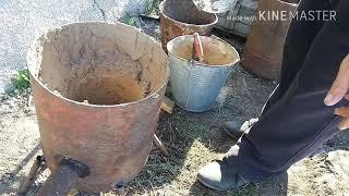 Горн для плавки алюминия,( глина песок,гипс)