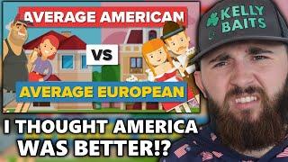 Average American vs European - How Do They Compare? (American Reacts)