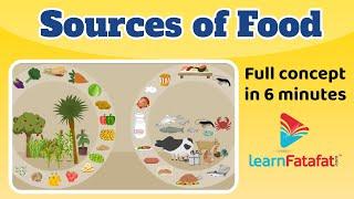 Sources of food | Class 6 Chapter 1 Food Where Does in Comes from ? | CBSE - LearnFatafat