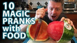 10 AMAZING Magic Pranks with FOOD