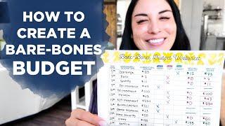 CREATING A BARE-BONES BUDGET | Budget Tips + Low Income