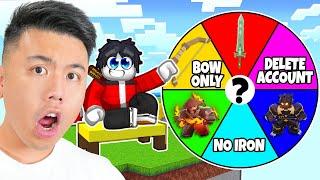 Roblox Bedwars, But Random Wheel Controls My Game!