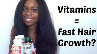 Vitamins For SUPER Fast Hair Growth??? (RESULTS)