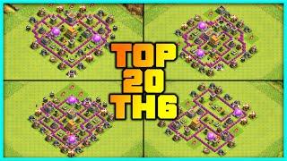 New Best Th6 base link War/Trophy Base (Top20) With Link in Clash of Clans - th6 war base 2020