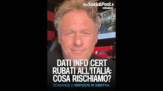 Robby Giusti - DATI INFO CERT RUBATI all'Italia cosa rischiamo? (30.12.24)