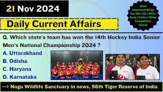 21 November 2024 Current Affairs - The TOP 10 You Need to Know!