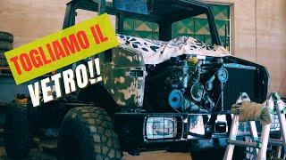 TOGLIAMO IL VETRO...DA SOLI!! UNIMOG CAMPER CONVERSION 