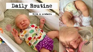 DAILY BABY ROUTINE || newborn edition || 1 month old