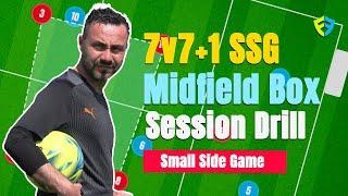 7v7+1 Midfield Box Small Side Training Drill That Will Improve Your Teams Midfield Play.