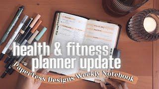 Health & Fitness Planner Update | Paper Tess Designs Weekly Notebook