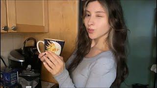 ASMR MAKING YOU COFFEE 3 ️️ lofi, whispers, coffee sounds  honey almond milk latte 