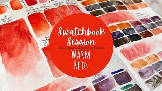 Swatchbook Session 5 | Warm Reds | Swatching and Color Mixing