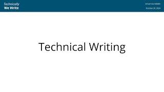 Technical writing roundtable