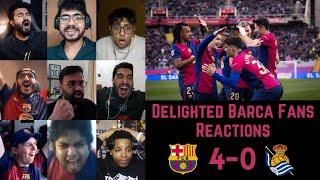 Delighted BARCA Fans Reactions to BARCELONA 4-0 REAL SOCIEDAD | La Liga GW 26 | 02-03-2025