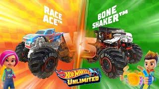 Hot Wheels Unlimited Monster Truck: Monster Trucks Let's  Race All Cars