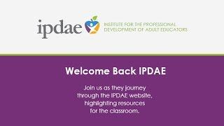 Welcome Back IPDAE (Webinar)