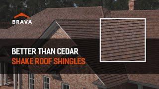 Better Than Cedar Shake Roof Shingles - Brava Composite Shake - Color: Sierra