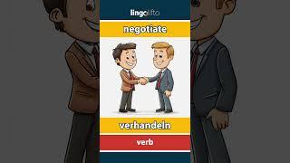  negotiate - verhandeln : vocabulary builder : learn English : Lernen wir Englisch